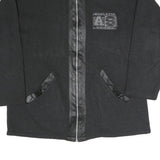 ATHLETIC SPORT Mens Black Outdoor Zip Jacket M Polyester Blend Woven Plain