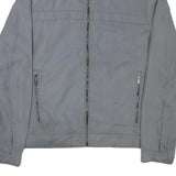 CALVIN KLEIN Mens Grey Nylon Jacket S Plain Zip Casual Lightweight Outerwear