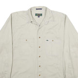 ALEXANDER JULIAN Mens Beige Cotton Shirt L Casual Button Pocket Long Sleeve