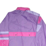 RODEO Womens Purple & Pink Colourblock Jacket M Polyester Blend Button Closure