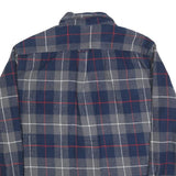 JACHS Mens Blue & Grey Checked Shirt XL Cotton Blend Casual Button-Up