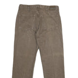 LEE Mens Regular Fit Straight Cotton Jeans Brown W34 L30 Classic Zip Closure