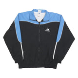 ADIDAS Mens Black & Blue Sports Track Jacket XL Polyester Zip Athletic