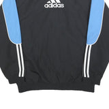 ADIDAS Mens Black & Blue Sports Track Jacket XL Polyester Zip Athletic