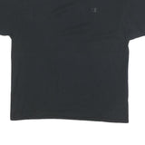 CHAMPION Mens Black Classic T-Shirt XL Short Sleeve Crew Neck Logo Embroidered