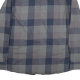 PIERRE CARDIN Mens Grey & Blue Check Shirt L Button-Down Collar Long Sleeve