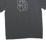 NIKE Mens Black L Cotton Blend Graphic T-Shirt Short Sleeve Crew Neck