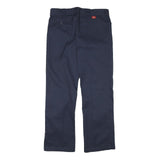 DICKIES Womens Navy Regular Fit Straight Trousers W33 L31 Workwear Classic