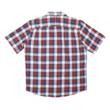 WRANGLER Mens Blue & Red Checked Shirt L Casual Summer Button Up