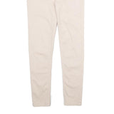 CALVIN KLEIN JEANS Womens Cotton Blend Slim Trousers Beige W26 L26 Stylish Fit