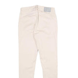 CALVIN KLEIN JEANS Womens Cotton Blend Slim Trousers Beige W26 L26 Stylish Fit