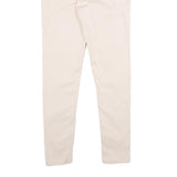 CALVIN KLEIN JEANS Womens Cotton Blend Slim Trousers Beige W26 L26 Stylish Fit