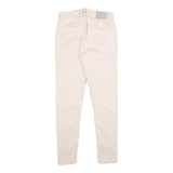 CALVIN KLEIN JEANS Womens Cotton Blend Slim Trousers Beige W26 L26 Stylish Fit