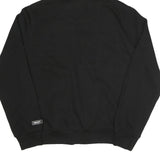 DKNY Mens Black Zip Up Hoodie S Printed Logo Cotton Blend Casual Sweatshirt