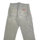DICKIES Mens Regular Fit Straight Jeans Cotton Blend Zip W33 L31 Workwear