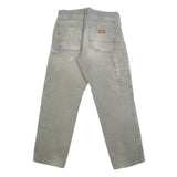 DICKIES Mens Regular Fit Straight Jeans Cotton Blend Zip W33 L31 Workwear