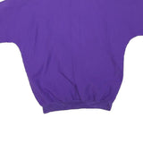 BONNIE BLAIR Womens Purple & White Printed Polo Shirt Short Sleeve Collared M