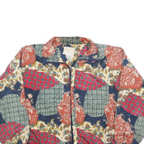 IMAGE Womens Multicoloured Patchwork Print Bomber Jacket XL Polyester Zip