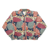IMAGE Womens Multicoloured Patchwork Print Bomber Jacket XL Polyester Zip