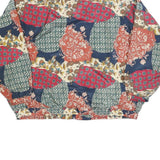 IMAGE Womens Multicoloured Patchwork Print Bomber Jacket XL Polyester Zip