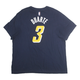 NIKE Mens Blue Yellow Pacers Graphic T-Shirt 2XL Short Sleeve Crew Neck