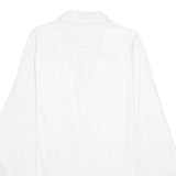 GUESS Mens White Cotton Blend Shirt M Long Sleeve Casual Button Down Collar
