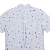 VANS Mens Blue Shirt L Cotton Printed Casual Short Sleeve Summer