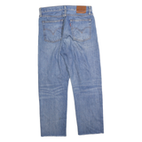 LEVI'S Womens Regular Blue Denim Straight Stone Wash W26 L27 Button Jeans
