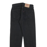 LEVI'S 501 Mens Regular Black Denim Raw Jeans W31 L28 Classic Button Fly