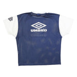 UMBRO Mens Blue & White Graphic T-Shirt 2XL Short Sleeve Crew Neck Sportswear