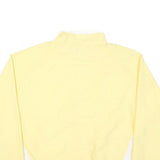 REEBOK Mens Yellow & White Zip Jacket M Polyester Blend Plain Sportswear Casual