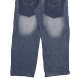 DA LUN Womens Relaxed Blue Denim Light Wash Jeans W32 L29 Casual Zip Pocketed