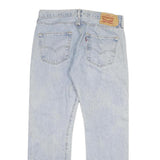 LEVI'S 501 Mens Blue Regular Straight Denim Stone Wash W34 L30 Cotton Blend