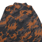 LEVI'S Mens Brown & Black Camouflage Shirt L Long Sleeve Button Up Cotton