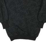 Womens Black Button Jacket L Polyester Blend Paisley Pattern Stylish Comfortable