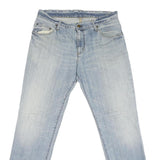 CARHARTT Mens Regular Fit Blue Denim Cotton Blend Jeans W34 L31 Zip Pocket