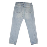 CARHARTT Mens Regular Fit Blue Denim Cotton Blend Jeans W34 L31 Zip Pocket