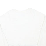CHAMPION Womens White Crew Neck M Cotton Blend Sweatshirt Raglan Sleeve