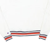 CHAMPION Womens White Crew Neck M Cotton Blend Sweatshirt Raglan Sleeve
