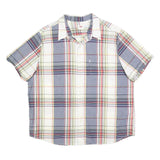 LEVI'S Mens Blue Red & Yellow Check Shirt 2XL Cotton Blend Casual Summer