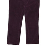 LAUREN RALPH LAUREN Womens Cotton Blend Purple Regular Straight Trousers W32 L34