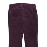 LAUREN RALPH LAUREN Womens Cotton Blend Purple Regular Straight Trousers W32 L34