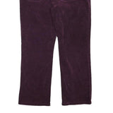 LAUREN RALPH LAUREN Womens Cotton Blend Purple Regular Straight Trousers W32 L34