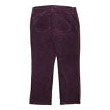LAUREN RALPH LAUREN Womens Cotton Blend Purple Regular Straight Trousers W32 L34