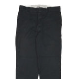 DICKIES Mens Cotton Blend Black Regular Straight Trousers W36 L30 Workwear