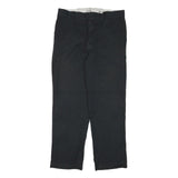DICKIES Mens Cotton Blend Black Regular Straight Trousers W36 L30 Workwear