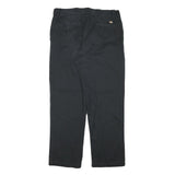 DICKIES Mens Cotton Blend Black Regular Straight Trousers W36 L30 Workwear