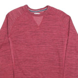 CHAMPION Mens Red S Crew Neck Sweatshirt Cotton Blend Pullover Lightweight
