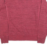 CHAMPION Mens Red S Crew Neck Sweatshirt Cotton Blend Pullover Lightweight