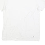 NAUTICA Mens White Cotton Blend Casual T-Shirt M Short Sleeve Crew Neck Plain